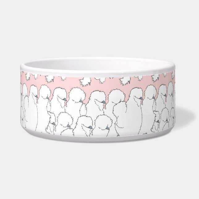 Silkie Chickens Pet Bowl Voerbakje (Voorkant)