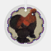 Silkie Circle Glas Ornament (Achterkant)