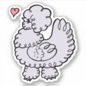 Silkie Hen Sticker (Voorkant)