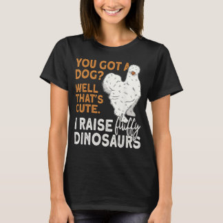 Silkie Kip Dinosaurussen Poulet Boer Chinese Sil T-shirt