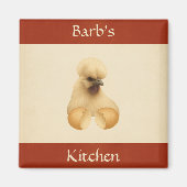 Silkie kippenhoen Schattigee Classy koelkastmagnee Magneet (Voorkant)