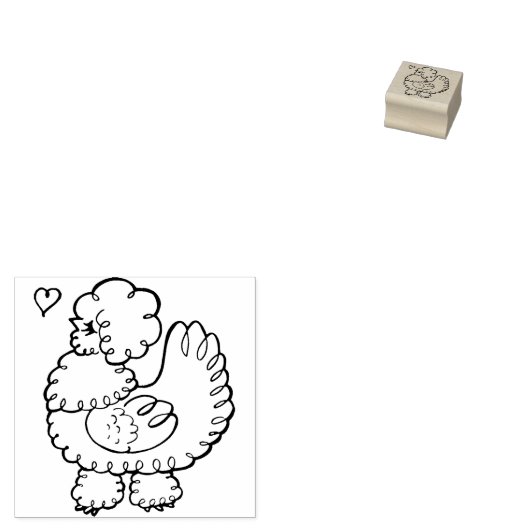 Silkie Love Rubber Stamp Rubberstempel (Gestempeld)