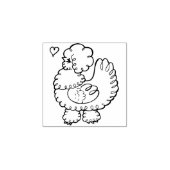 Silkie Love Rubber Stamp Rubberstempel (Afrduk)