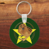 Silkie Red Chick Star Sleutelhanger (Voorkant)