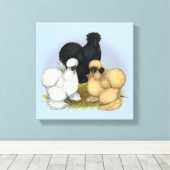 Silkie Trio Canvas Afdruk (Insitu (Houten vloer))
