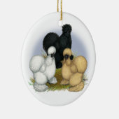 Silkie Trio Keramisch Ornament (Rechts)