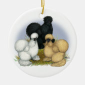 Silkie Trio Keramisch Ornament (Voorkant)