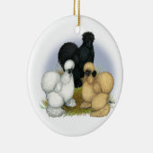 Silkie Trio Keramisch Ornament (Rechts)