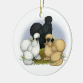 Silkie Trio Keramisch Ornament (Links)