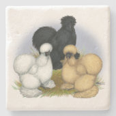 Silkie Trio Stenen Onderzetter (Voorkant)