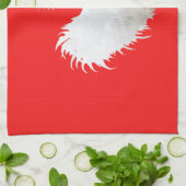 Silkie White Chicken on Red Tea Towel Theedoek (Gevouwen)