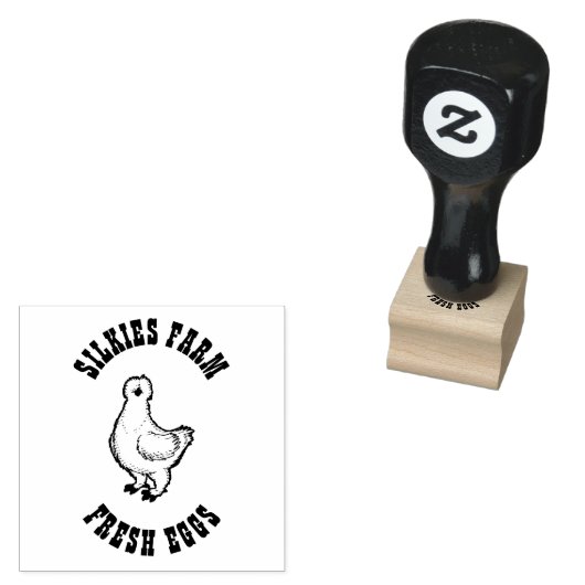 SILKIES FARM FRESH EGGS RUBBERSTEMPEL (Gestempeld)