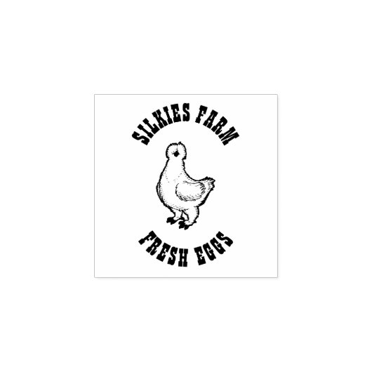 SILKIES FARM FRESH EGGS RUBBERSTEMPEL (Afrduk)