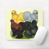 Silkies:  Geëxsorteerde Roosters Muismat (Met muis)