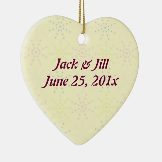 Silktones Cream Wedding Keramisch Ornament (Rechts)