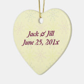 Silktones Cream Wedding Keramisch Ornament (Links)