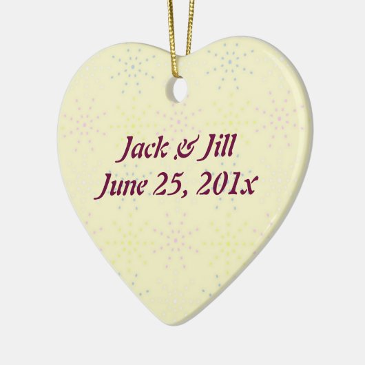 Silktones Cream Wedding Keramisch Ornament (Links)