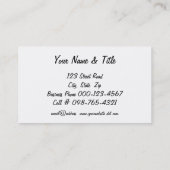 Silky Black en White Abstract Artwork Doula Visitekaartje (Achterkant)