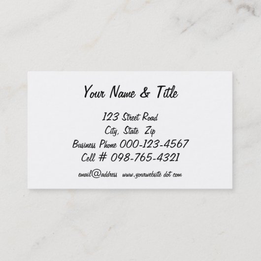 Silky Black en White Abstract Artwork Doula Visitekaartje (Achterkant)