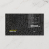 Silky Black Spider Web Designer Visitekaartje (Voorkant)
