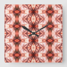 Silky burgundy-zalmverhouding virtuele vormen vierkante klok