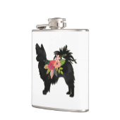 Silky Chihuahua Hondenras Boho Floral Silhouette Heupfles (Links)