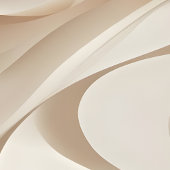 "Silky Dynamic Shapes" | Beige Abstracte kunst Poster