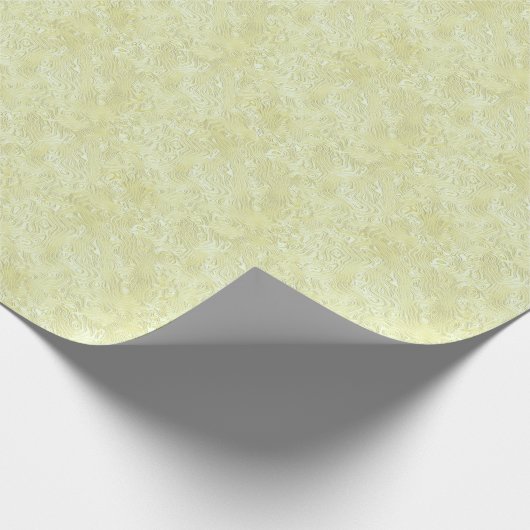 Silky Faux Moire Pattern in Shimmering Yellow Cadeaupapier (Hoek)