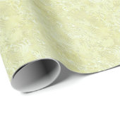 Silky Faux Moire Pattern in Shimmering Yellow Cadeaupapier (Rol Hoek)