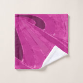 Silky gebogen lijnen abstract in roze bad handdoek (Wasdoekje)
