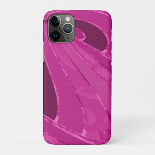 Silky gebogen lijnen abstract in roze Case-Mate iPhone case (Achterkant)