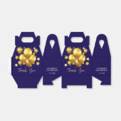Silky Golden Balloons Stars Navy Verjaardag Bedankdoosjes (Uitgevouwen)