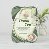 Silky GREEN Pearl Baby Hartelijk dank Kaart (Staand voorkant)