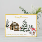 Silky Maggie Goat Folie Holiday Card Uitnodiging (Staand Voorkant)