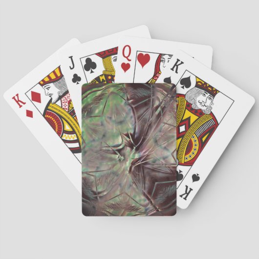 Silky mix met oude en gekraste digitale kleuren pokerkaarten (Achterkant)