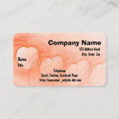 Silky Oranje Abstracte hartlijn Visitekaartje (Voorkant)