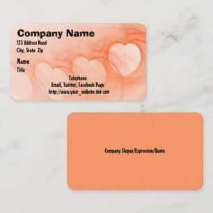 Silky Oranje Abstracte hartlijn Visitekaartje