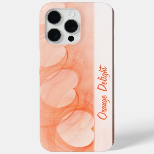 Silky Oranje Heart Abstracte Lijn Case-Mate iPhone Case (Achterkant)