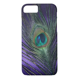 Silky Paarse Peacock Feather Case-Mate iPhone Case