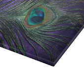 Silky Paarse Peacock Feather Snijplank (Hoek)