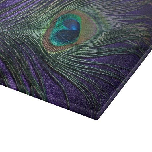 Silky Paarse Peacock Feather Snijplank (Hoek)