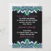 Silky Pink Birthday Dinner Party Invitations Kaart (Achterkant)