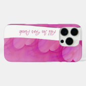 Silky Pink Heart Abstracte Lijn Case-Mate iPhone Case (Achterkant (horizontaal))