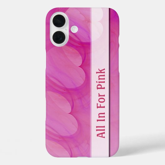 Silky Pink Heart Abstracte Lijn Case-Mate iPhone Case (Achterkant)
