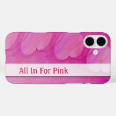 Silky Pink Heart Abstracte Lijn Case-Mate iPhone Case (Achterkant (horizontaal))