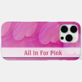 Silky Pink Heart Abstracte Lijn Case-Mate iPhone Case (Achterkant (horizontaal))