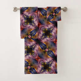 Silky repetitie in zwart-wit en woedend heeft de bad handdoek