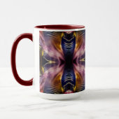 Silky repetitie in zwart-wit en woedend heeft de mok (Links)