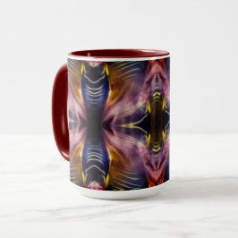 Silky repetitie in zwart-wit en woedend heeft de mok