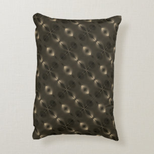 Silky repetition of oval 'infinite symbol', sepia accent kussen